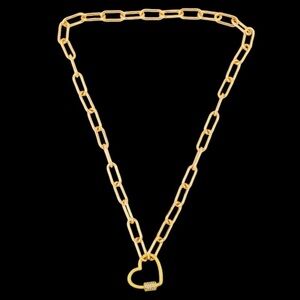 Gold Heart Pendant Necklace